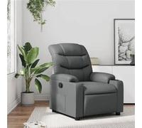 vidaXL Fauteuil réglable similicuir gris Gris G