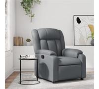 Vidaxl Fauteuil Inclinable Gris Similicuir Gris