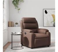 Fauteuil réglable similicuir marron