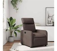 Fauteuil réglable similicuir marron