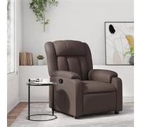 vidaXL Fauteuil inclinable – repose-pieds, dossier et accoudoirs – Marron similicuir