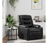 vidaXL Fauteuil réglable en similicuir noir G