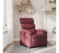 vidaXL Fauteuil inclinable – Chaise de relaxation moderne avec repose-pied, tissu rouge bordeaux