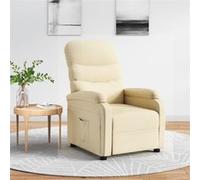 vidaXL Fauteuil réglable tissu crème Crème G