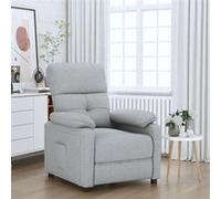vidaXL Fauteuil réglable tissu gris clair Gris G
