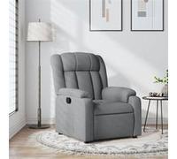 vidaXL Fauteuil inclinable Gris clair Tissu Gris