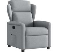 vidaXL Fauteuil inclinable Gris clair Tissu