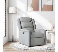 vidaXL Fauteuil inclinable Gris clair Tissu