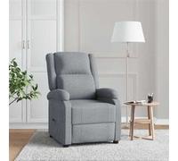 Vidaxl Fauteuil Inclinable Gris Clair Tissu Gris