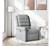 vidaXL Fauteuil inclinable Gris Clair Tissu, Fauteuil, Fauteuil inclinable TV, Poussette, Fauteuil inclinable pour Personnes âgées, Fauteuil canapé