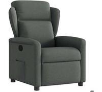 Vidaxl Fauteuil Inclinable Gris Foncé Tissu Gris