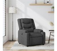 vidaXL Fauteuil inclinable Gris foncé Tissu
