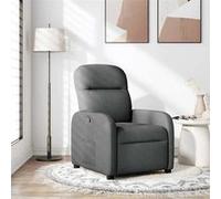 vidaXL Fauteuil réglable tissu gris foncé Gris G