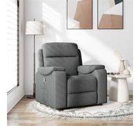 vidaXL Fauteuil inclinable Gris foncé Tissu