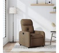 Fauteuil Inclinable Chaise Siège Canapé Salle de Séjour Taupe Tissu vidaXL