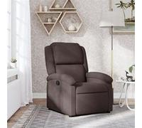 vidaXL Fauteuil réglable tissu marron foncé Marron G