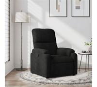 vidaXL Fauteuil réglable tissu microfibrenoir Noir G