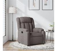 vidaXL Fauteuil inclinable Taupe Tissu Gris