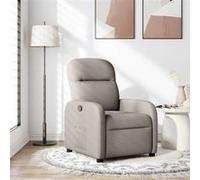 vidaXL Fauteuil inclinable en tissu taupe