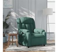 vidaXL Fauteuil inclinable Vert foncé Tissu Vert