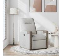 vidaXL Fauteuil réglable tissu wolk gris Gris G