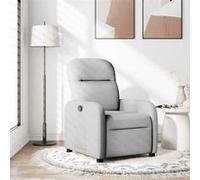 vidaXL Fauteuil inclinable Wolk Tissu Gris Nuage pour TV et personnes âgées