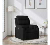 vidaXL Fauteuil réglable tissunoir Noir G