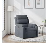 vidaXL Fauteuil inclinable Gris foncé Velours