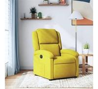 vidaXL Fauteuil inclinable – Chaise de relaxation avec dossier et repose-pied, moderne jaune velours