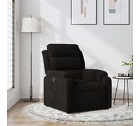 vidaXL Fauteuil réglable velours noir Noir G