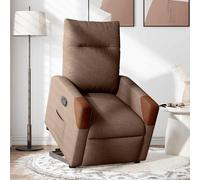vidaXL Fauteuil relax avec releveur Marron Tissu