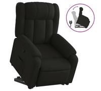 vidaXL Fauteuil relax avec releveur Noir Tissu