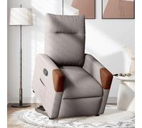 vidaXL Fauteuil relax avec releveur Taupe Tissu