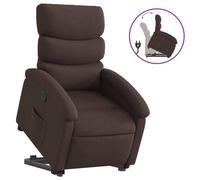 vidaXL Fauteuil relax avec releveur Tissu marron foncé