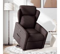 vidaXL Fauteuil relax avec releveur Tissu marron foncé