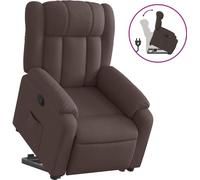 vidaXL Fauteuil relax avec releveur Tissu marron foncé