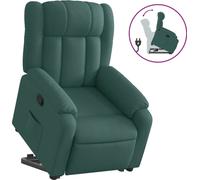 vidaXL Fauteuil relax avec releveur Vert foncé Tissu