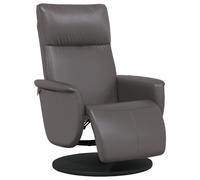 vidaXL Fauteuil relax avec repose-pieds Gris Similicuir