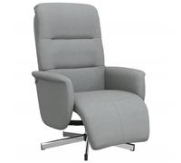vidaXL Fauteuil relax avec repose-pieds Tissu gris clair