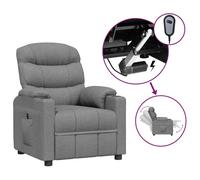 vidaXL Fauteuil relax électrique gris clair Tissu