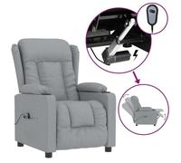 vidaXL Fauteuil relax électrique gris clair Tissu