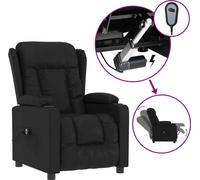 Vidaxl Fauteuil Inclinable Électrique Noir Similicuir Noir