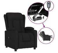 Vidaxl Fauteuil Inclinable Électrique Noir Tissu Noir