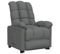 vidaXL Fauteuil relax gris foncé Tissu