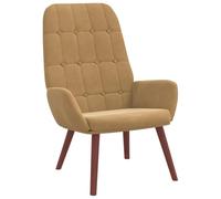 vidaXL Fauteuil relax marron en velours