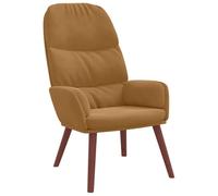 vidaXL Fauteuil relax marron en velours