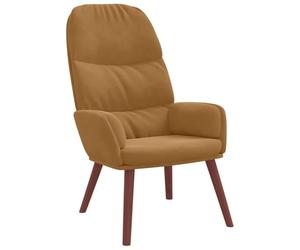 vidaXL Fauteuil relax marron en velours