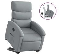 vidaXL Fauteuil relax releveur gris clair Tissu