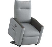 vidaXL Fauteuil relax releveur gris clair Tissu