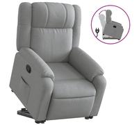 vidaXL Fauteuil relax releveur gris clair Tissu